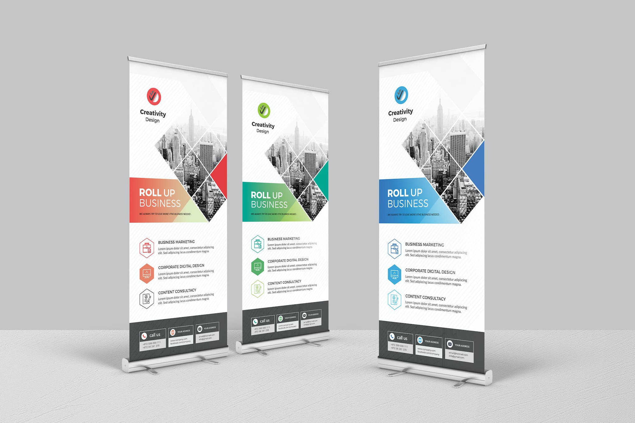 Aluminium Roll-ups double sided 84x204cm featured image